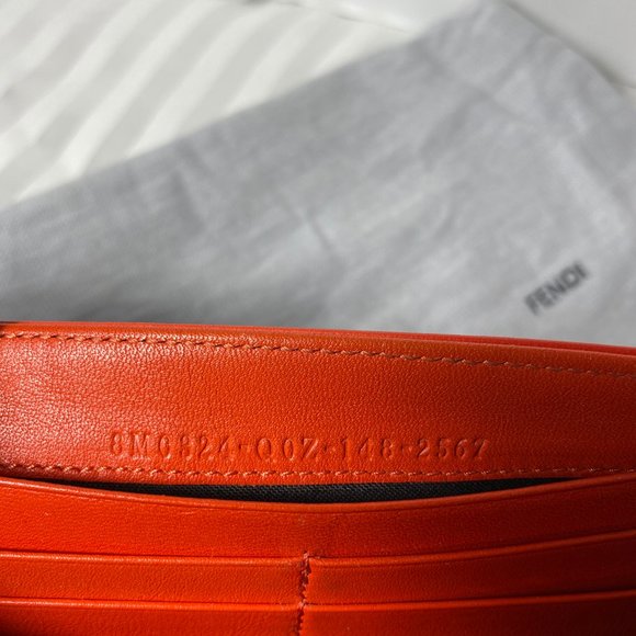 Authentic Fendi Leather & Canvas Turn lock Wallet with Dust Bag - Picture 10 of 16